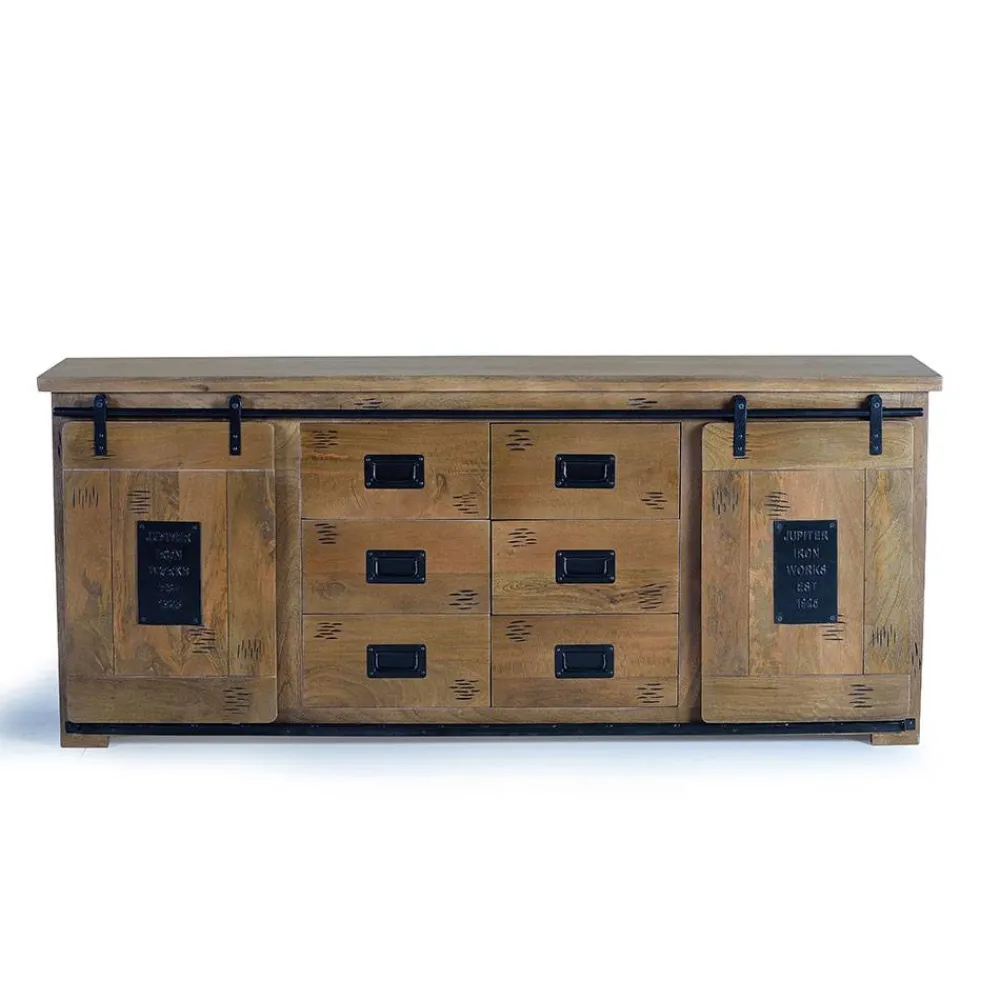 Wohnen Industrial Design Sideboard aus Mangoholz - Semian