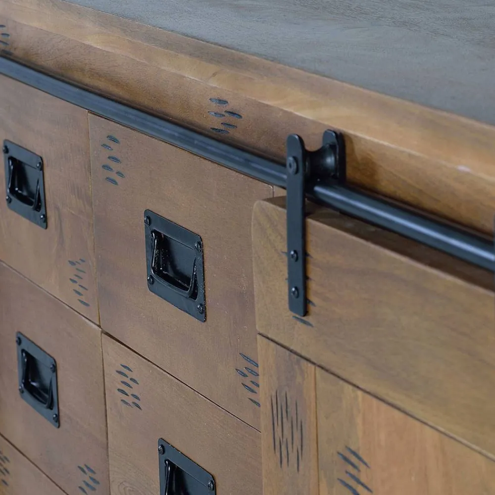 Wohnen Industrial Design Sideboard aus Mangoholz - Semian