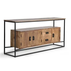 Wohnen Landhausmöbel|Küchenschränke*Industrial Design Sideboard aus Massivholz - Olmidava