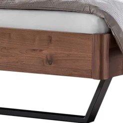 Wohnen Betten|Betten*Industrial Doppelbett in Nussbaum Braun - Lavrin