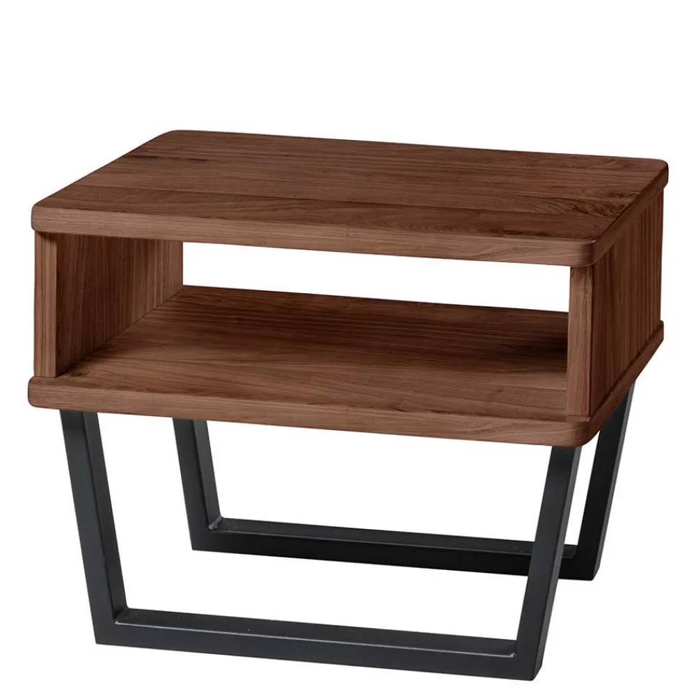 Wohnen Betten|Betten*Industrial Doppelbett in Nussbaum Braun - Lavrin