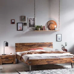 Wohnen Industrial Einzelbett aus Akazie massiv - Vetonia