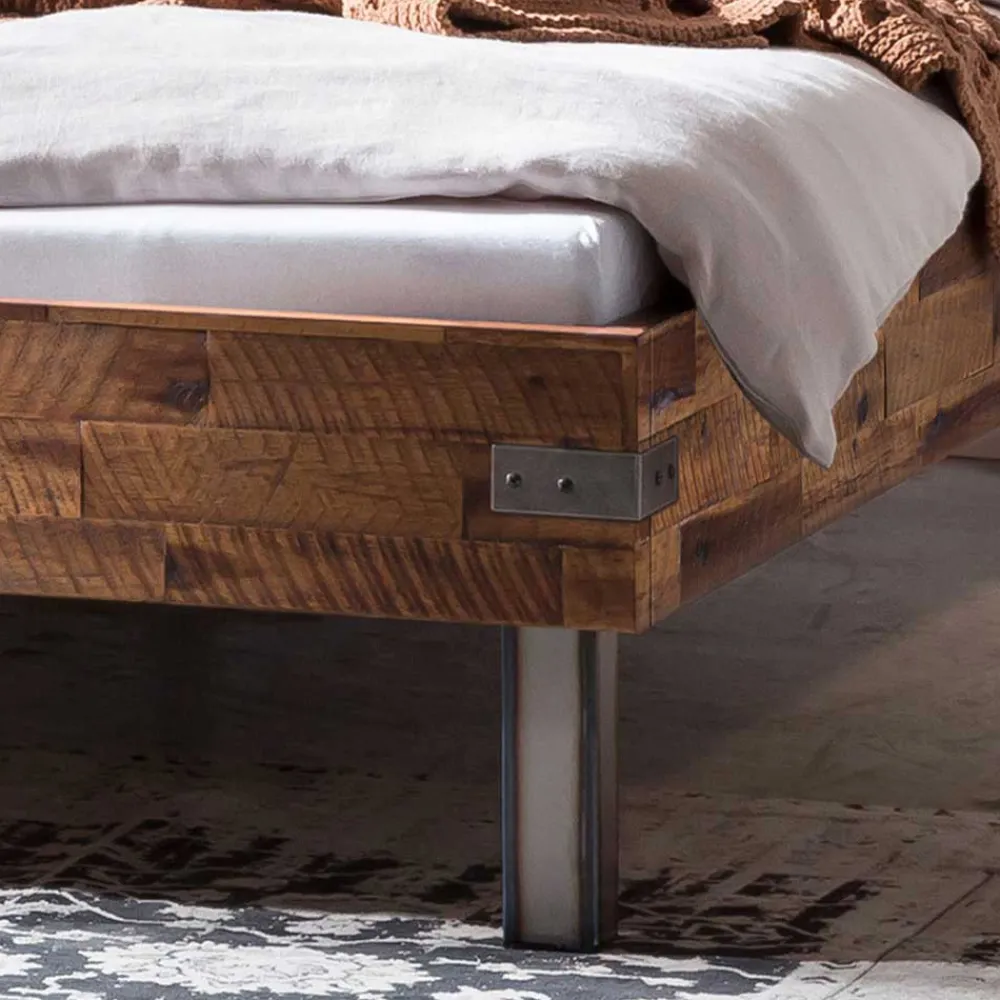 Wohnen Industrial Einzelbett aus Akazie massiv - Vetonia