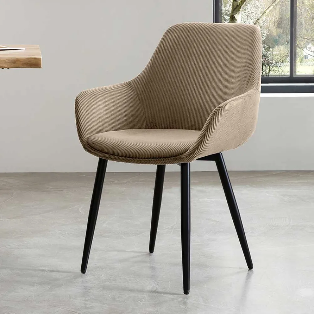 Wohnen Sitzgruppe*Industrial Esstisch-Gruppe Set - Miriam (fünfteilig)