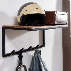 Wohnen Industrial Garderobe mit Hutboden aus Akazie - Seletana