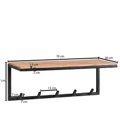 Wohnen Industrial Garderobe mit Hutboden aus Akazie - Seletana