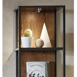 Wohnen Esszimmerregale|Regale*Industrial Hängeregal in Dekor Eiche Dunkel - Xindus