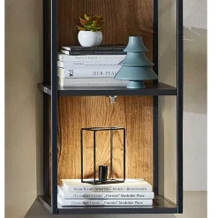 Wohnen Esszimmerregale|Regale*Industrial Hängeregal in Dekor Eiche Dunkel - Xindus