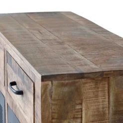 Wohnen Küchenschränke|Flurkommoden*Industrial Kombi-Kommode auf Metall-Rädern - Thiano