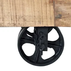 Wohnen Küchenschränke|Flurkommoden*Industrial Kombi-Kommode auf Metall-Rädern - Thiano