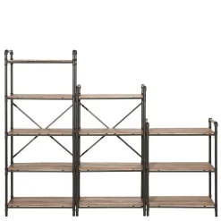 Wohnen Industrial Regal Kombination aus Eisen - Nenvia (dreiteilig)