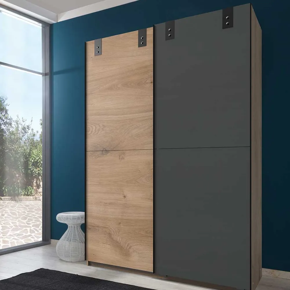 Wohnen Industrial Schiebetürenschrank zweifarbig - Janeiro