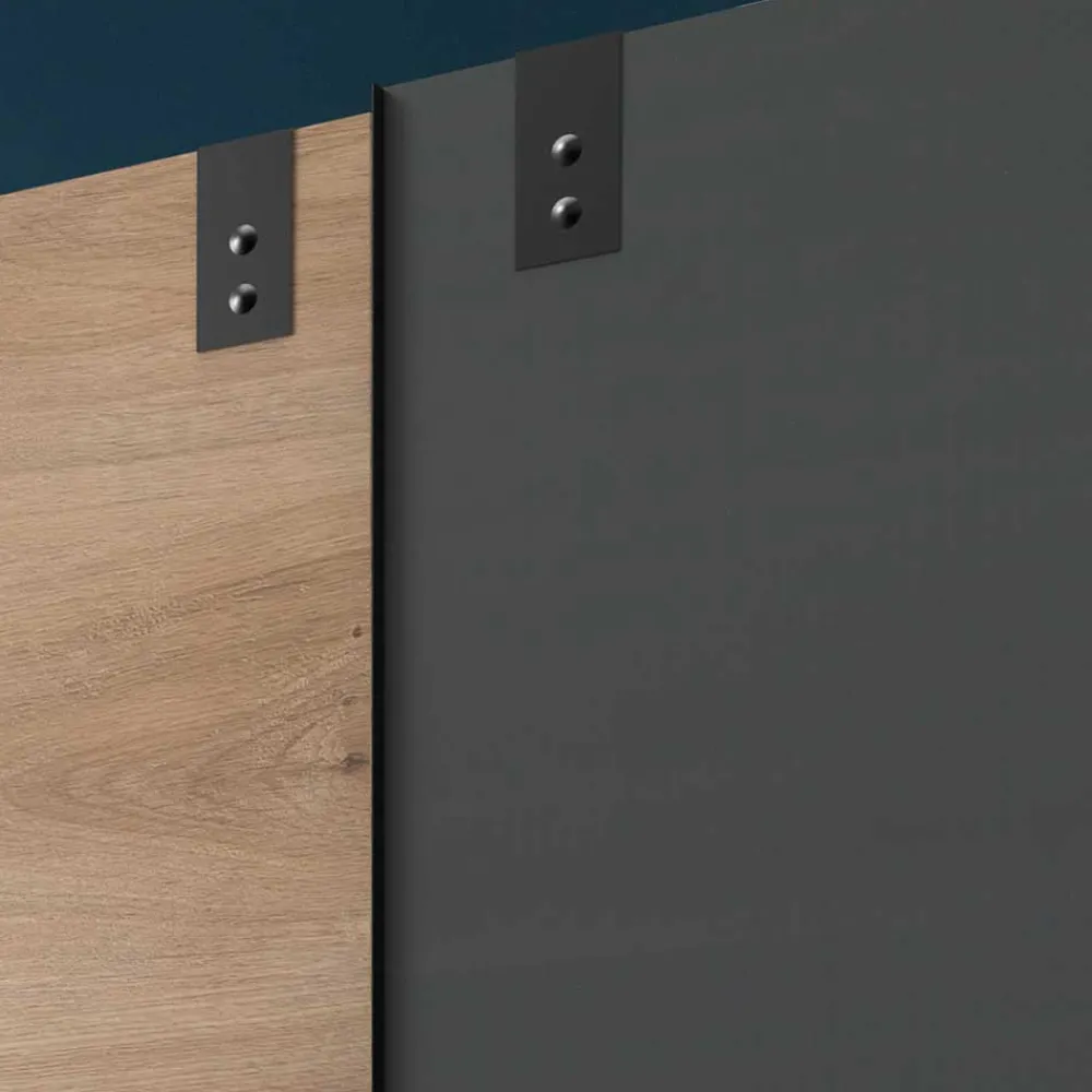 Wohnen Industrial Schiebetürenschrank zweifarbig - Janeiro