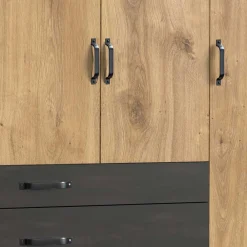 Wohnen Industrial Schlafzimmerschrank mit fünf Türen - Bram