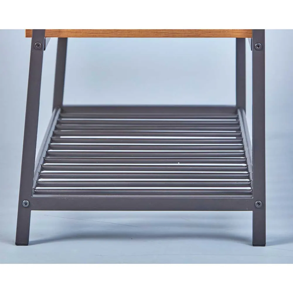 Wohnen Industrial Schuhbank in Wildeiche Optik - Vedrico