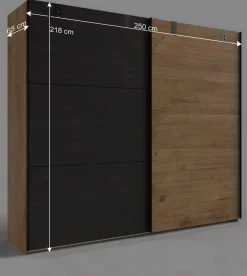 Wohnen Kleiderschränke|Kleiderschränke*Industrial Schwebetürenschrank 2-türig - Bram