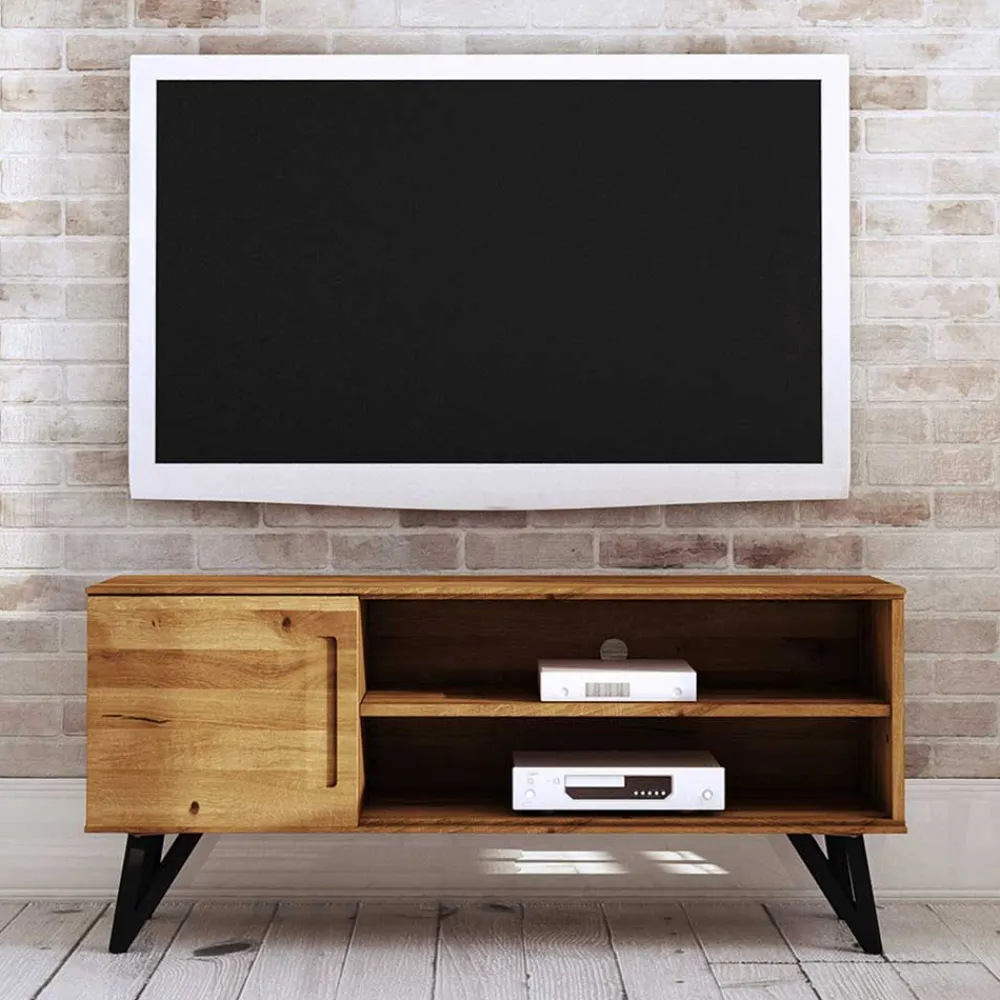 Wohnen Loft Möbel|Industrial Möbel*Industrial TV Board aus Wildeiche & Stahl - Mandirov