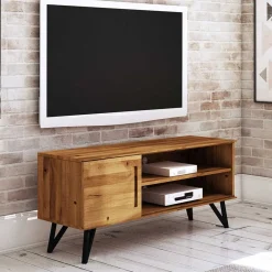 Wohnen Loft Möbel|Industrial Möbel*Industrial TV Board aus Wildeiche & Stahl - Mandirov