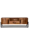 Wohnen Industrial TV Lowboard aus Mangobaum - Schanow