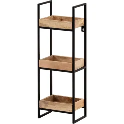 Wohnen Industrial Wandregal mit drei Ablagen - Karibia