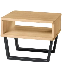 Wohnen Industrialbett in Eiche Hell mit Stahl - Oseidon