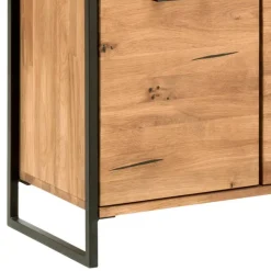 Wohnen Industrial-Kommode aus Wildeiche Massivholz - Ingbo