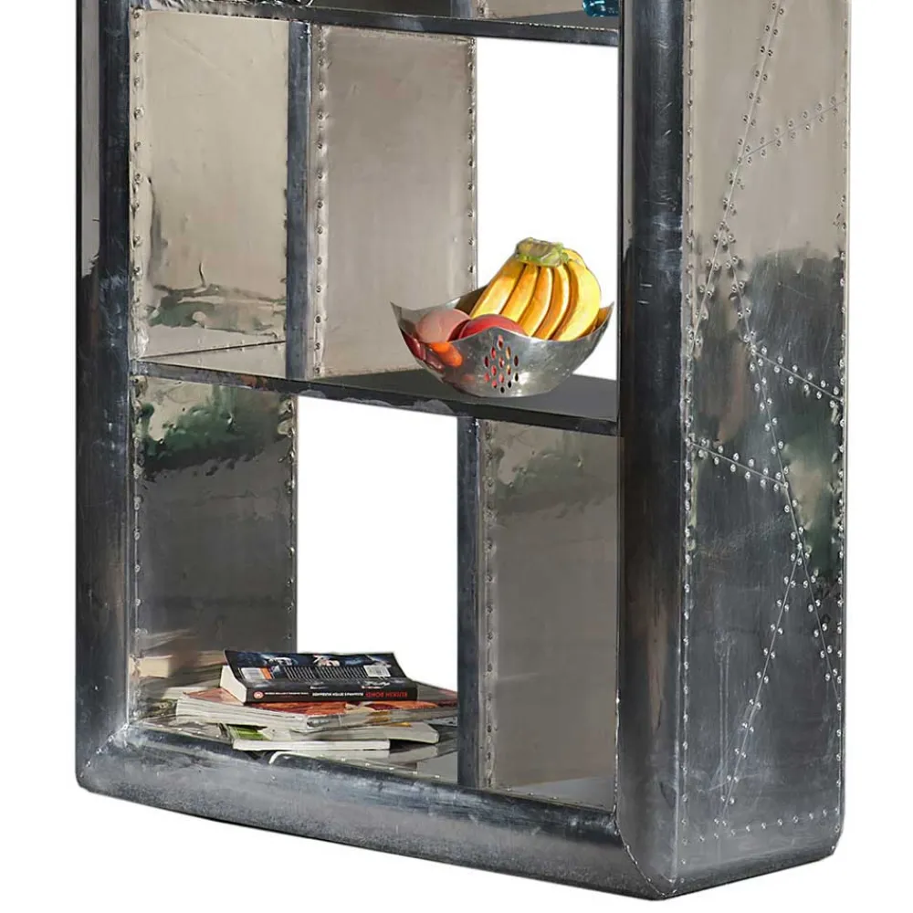 Wohnen Industry Design Regal mit Alu Oberfläche - Pilot