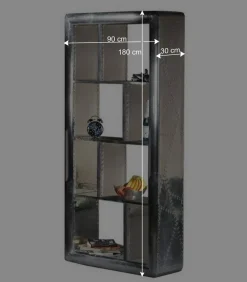 Wohnen Industry Design Regal mit Alu Oberfläche - Pilot