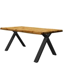 Wohnen Naturholzmöbel|Massivholzmöbel*Industry Esstisch mit Naturkante Eiche - Yaviva