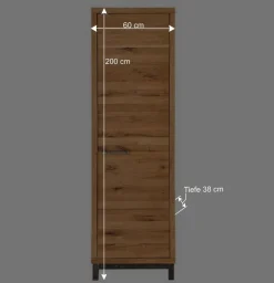 Wohnen Schränke|Garderobenschränke*Industry Garderobenschrank aus Wildeiche - Mulcian