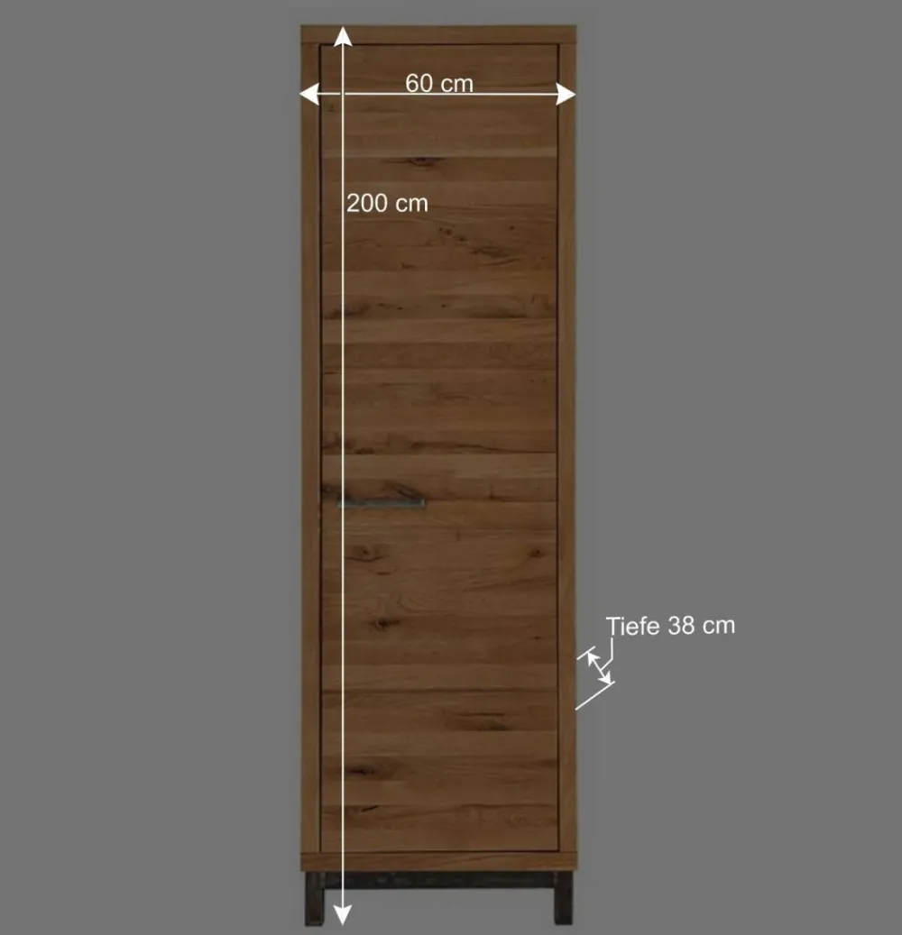 Wohnen Schränke|Garderobenschränke*Industry Garderobenschrank aus Wildeiche - Mulcian