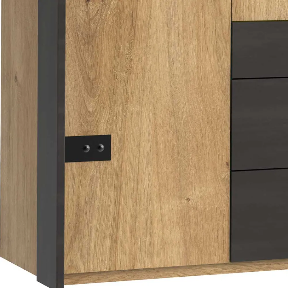 Wohnen Industry Kleiderschrank mit 200 cm Breite - Bram