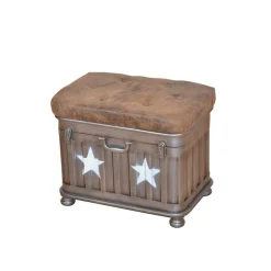 Wohnen Sitzbank*Industry Sitzhocker mit Truhe Capa gepolstert