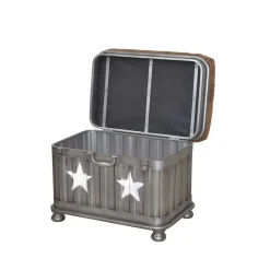 Wohnen Sitzbank*Industry Sitzhocker mit Truhe Capa gepolstert