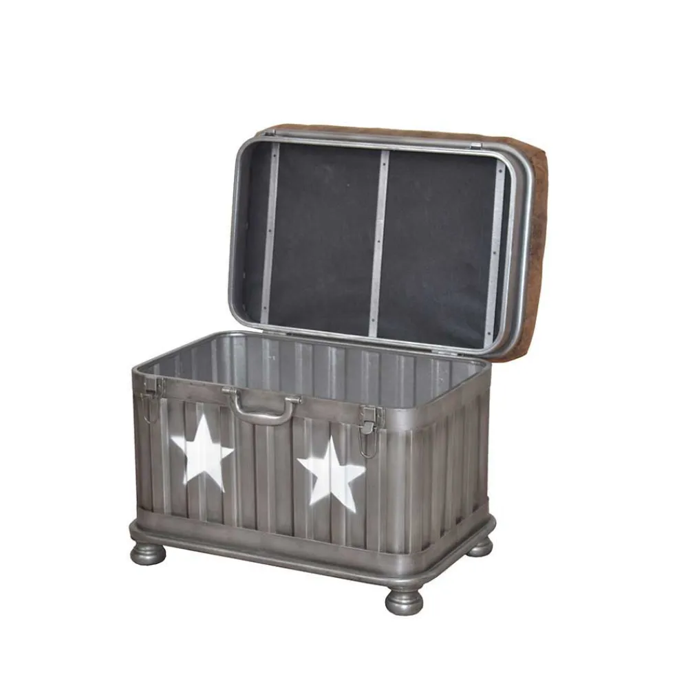 Wohnen Sitzbank*Industry Sitzhocker mit Truhe Capa gepolstert