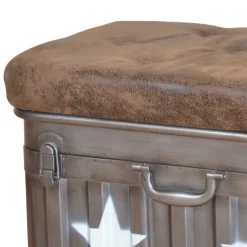 Wohnen Sitzbank*Industry Sitzhocker mit Truhe Capa gepolstert