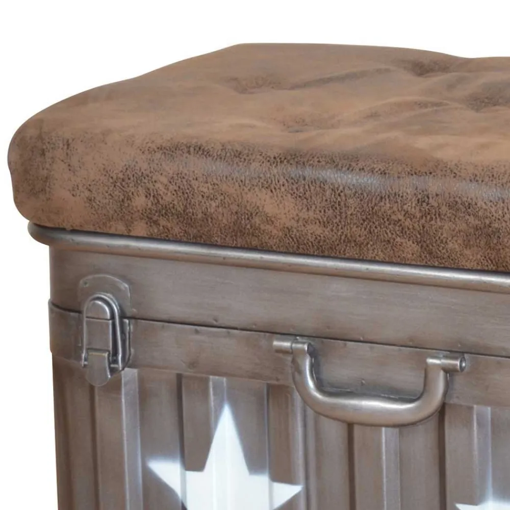 Wohnen Sitzbank*Industry Sitzhocker mit Truhe Capa gepolstert