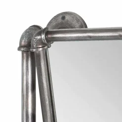 Wohnen Spiegel|Flurspiegel*Industry Spiegel mit Rahmen aus Stahlrohren Manicos & 5 Haken