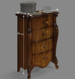 Wohnen Flurkommoden|Italienische Möbel*Italienische Kommode in Nussbaum - Carlenna III