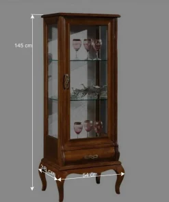 Wohnen Vitrinen|Wohnzimmer-Vitrinen*Italienische Vitrine in Nussbaumfarben - Motiz