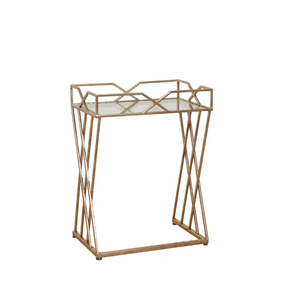 Wohnen Italienischer Beistelltisch Seaflair in Goldfarben