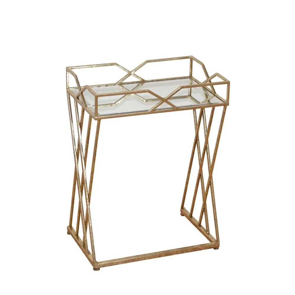 Wohnen Italienischer Beistelltisch Seaflair in Goldfarben