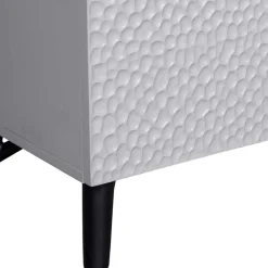 Wohnen Japandi Barschrank in Hellgrau - Looning