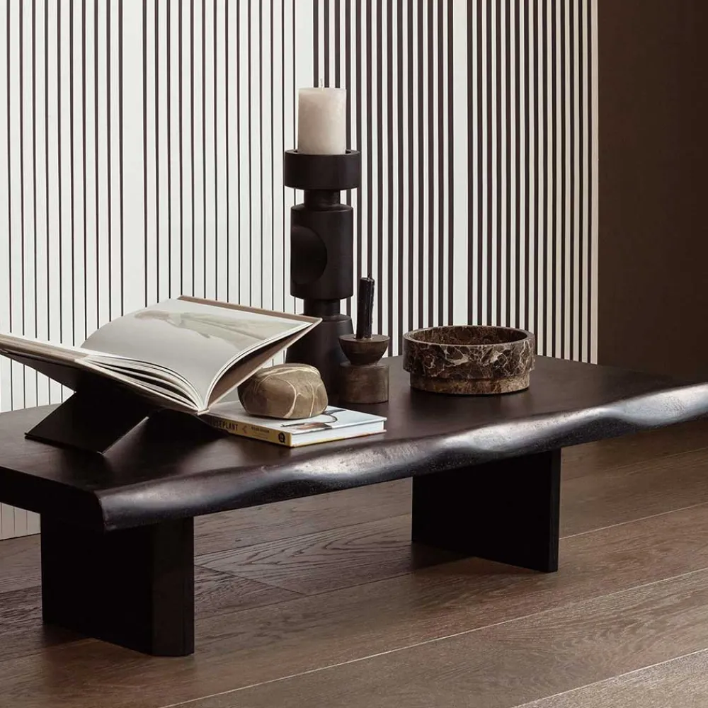 Wohnen Japandi Couchtisch in Schwarz - Aldura