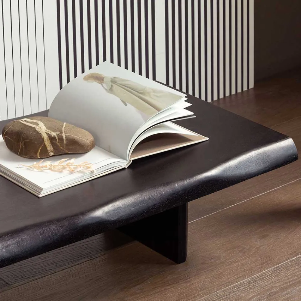 Wohnen Japandi Couchtisch in Schwarz - Aldura