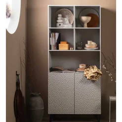 Wohnen Asiatische Möbel*Japandi Regal in Hellgrau - Looning