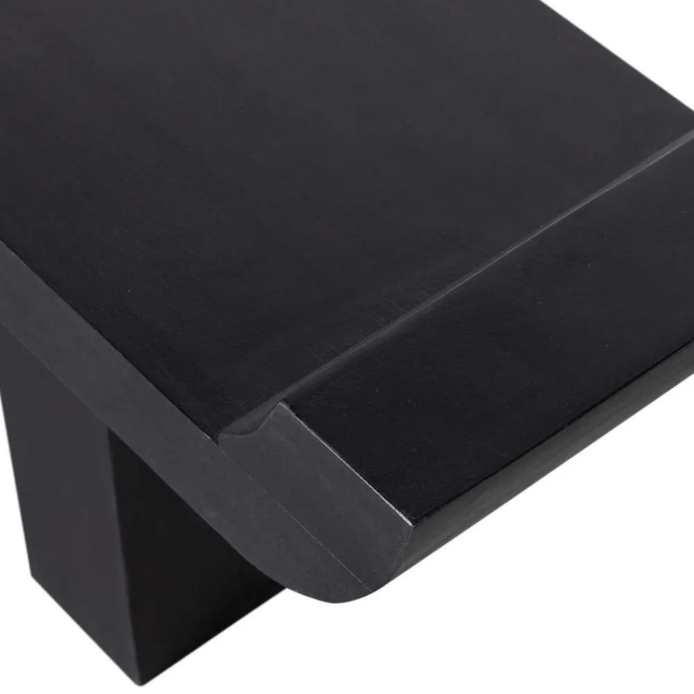 Wohnen Japandi Wohnraumbank in Schwarz - Belafoma