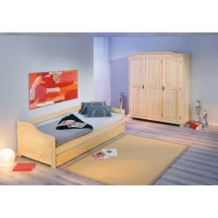 Wohnen Jugendzimmer Komplett|Kinderzimmer Komplett*Jugend Schlafzimmermöbel Set Nabrosia aus Kiefer Massivholz (zweiteilig)