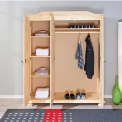 Wohnen Jugendzimmer Komplett|Kinderzimmer Komplett*Jugend Schlafzimmermöbel Set Nabrosia aus Kiefer Massivholz (zweiteilig)