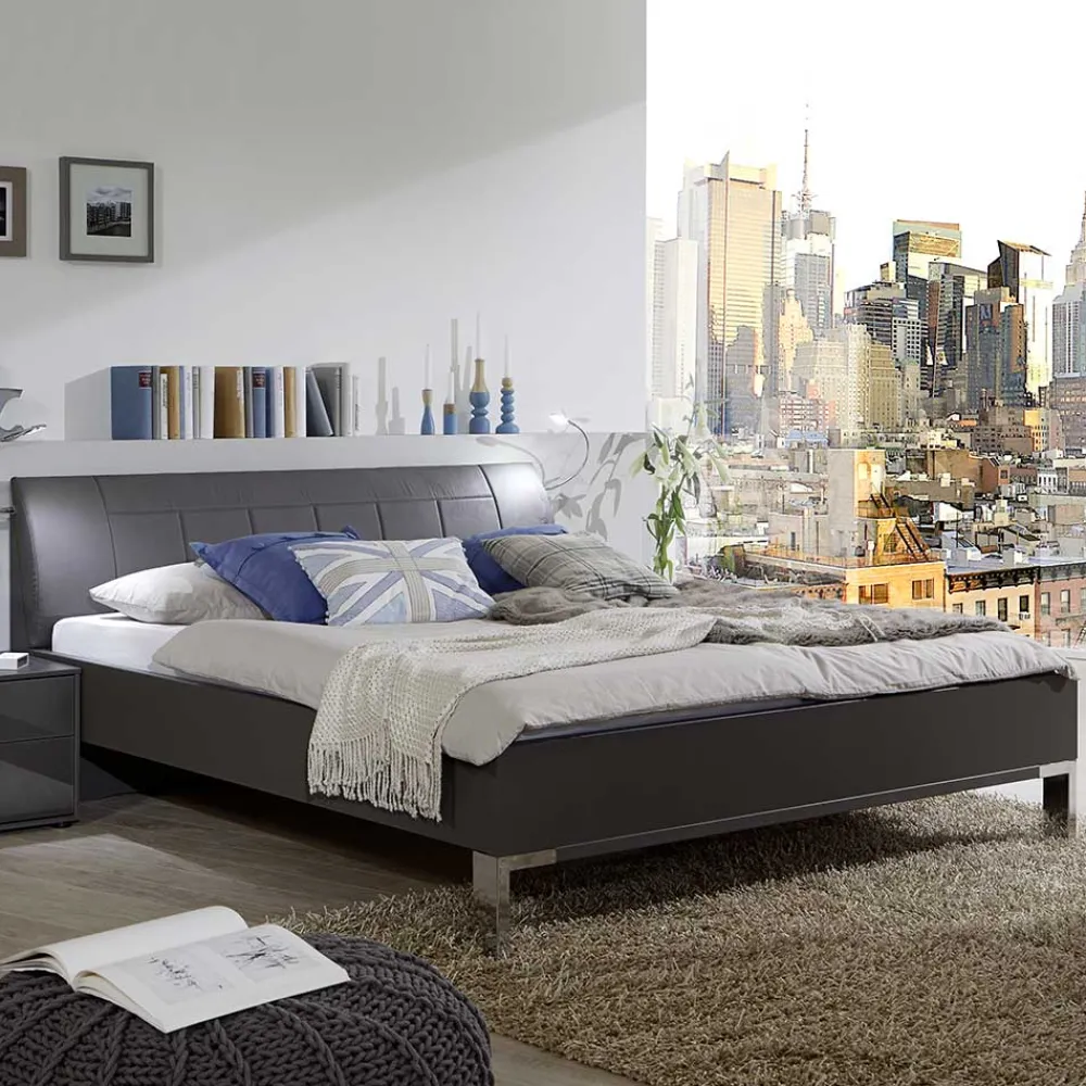 Wohnen Braune Möbel|Betten*Jugendbett Varianta mit Polsterkopfteil